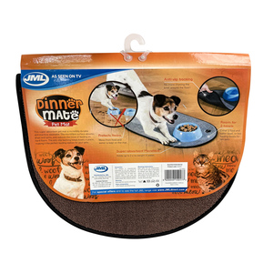 Tapis en microfibre pour gamelles d'animaux, tapis d'alimentation pour chiens et chats, tapis de séchage pour aliments et eau avec support antidérapant, 12 pouces x 23 pouces, marron - Product Image 2