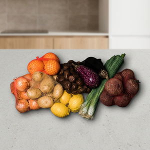 Sacs en filet réutilisables pour fruits et légumes, emballage et impression, rangement écologique avec ventilation - Product Image 1