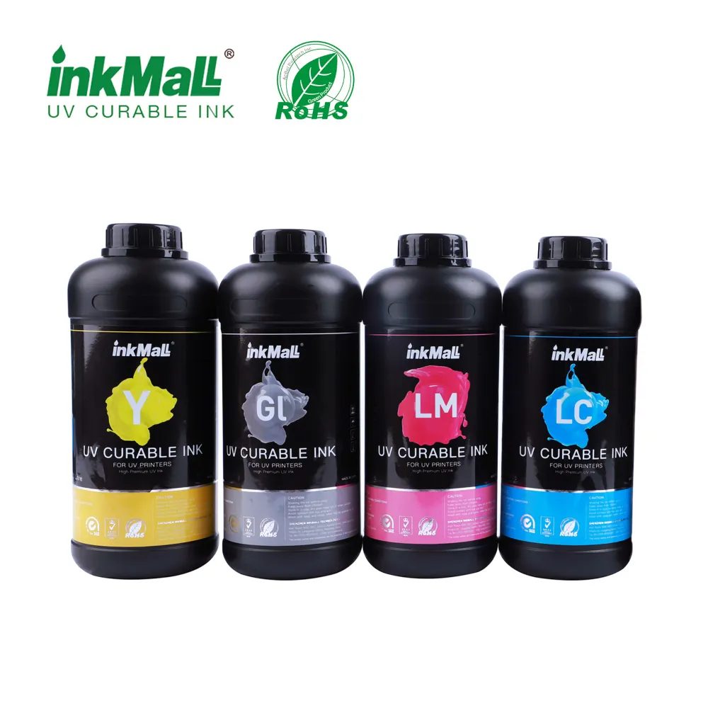 InkMall מעט ריח רך UV דיו עבור לepsn Dx 4 / 5 / 6 / 7 ראש ההדפסה מתאים PP נייר Fronlit תאורה אחורית סרט מדבקה