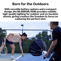 GODOX ML150Bi Lumière LED portable pour la photographie en extérieur, éclairage de remplissage pour diffusion en direct, éclairage constant de studio
