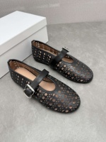 Chaussures plates Mary Jane en cuir véritable respirant, avec sangle à boucle réglable, semelle souple antidérapante, chaussures décontractées pour femmes pour les trajets quotidiens