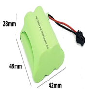 전기 자동차 및 가전 제품 조명 전동 공구 용 AA 2600mAh 7.2V Ni-MH 충전식 배터리 팩 사용자 정의