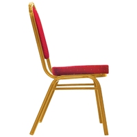 Chaises de banquet empilables en métal doré, personnalisables, pour la vente en gros aux entreprises