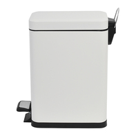 HANGSHAU Poubelle rectangulaire moderne en fer 10L Poubelle à pied à pédale avec doublure amovible Seau Poubelle de cuisine
