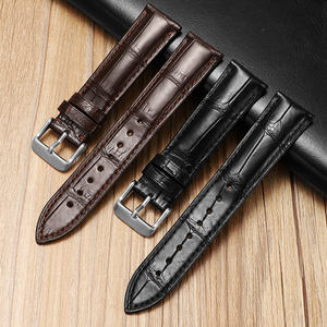 <span class=keywords><strong>Bracelet</strong></span> de <span class=keywords><strong>montre</strong></span> en <span class=keywords><strong>cuir</strong></span> véritable de peau de crocodile EYP-Slub CHARM 22 mm Vente directe d'usine Type boucle à ardillon pour pour pour - Product Image 1