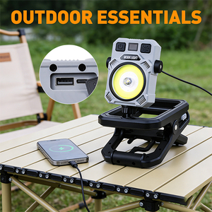 Customized multifunctional LED clip work light with <b>hook</b> and <b>magnet</b> 360° rotating camping light work light - Product Image 4