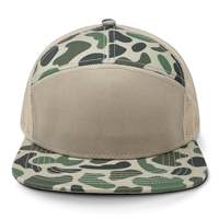 Gorra de béisbol Snapback 168 personalizada de 7 paneles de camuflaje verde con logotipo bordado modelo ODM para deportes directo de la fábrica de Vietnam