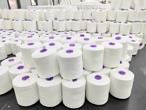 Độ bền cao 100% <span class=keywords><strong>polyester</strong></span> tổng hợp nhiều sợi cáp 40/<span class=keywords><strong>3</strong></span> nguyên trắng gấp nhiều lần cho chỉ may - Product Image 5