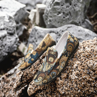 Chaussures de sport pour hommes personnalisées, mocassins en toile, chaussures à enfiler, tendance de la mode, imperméables, respirantes, semelle intérieure en PVC, marche, printemps, été