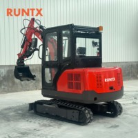 RUNTX fabrication en usine 3.5 tonnes 3.5 t en option Kubota EPA moteur Excavadora Mini pelleteuse sur chenilles