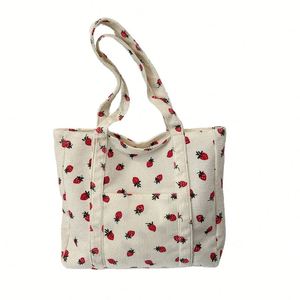 Reusable Solid Color Corduroy Tote <b>Bag</b> <b>Long</b> Handle Portable Personalized Zipper Closure Handbag Advertising Shopping <b>Bag</b> - Product Image 1
