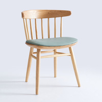 Chaise de salle à manger en bois massif de style industriel, chaise en bois avec cadre métallique et dossier large pour la maison, le café, le restaurant
