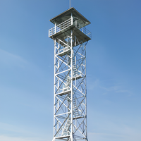 Tour de surveillance en treillis d'acier structurel haute résistance galvanisé à chaud anticorrosion, durée de vie de plus de 30 ans