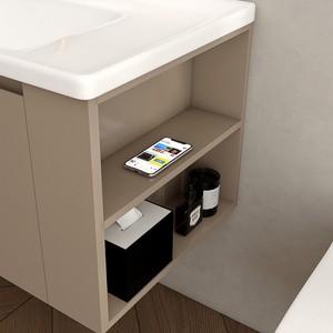 Minimalist style washbasin integrated cabinet bathroom cabinet wash basin seamless ceramic integrated basin - Product Image 2