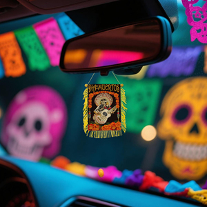 Banderas de Coche con Diseño del Día de los Muertos en México, 10x15cm, Mini Banderines para Ventana con Ventosa - Product Image 2