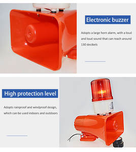 <span class=keywords><strong>Alarme</strong></span> <span class=keywords><strong>visuelle</strong></span> audible de sonnerie électronique d'<span class=keywords><strong>incendie</strong></span> d'usine <span class=keywords><strong>alarme</strong></span> <span class=keywords><strong>incendie</strong></span> étanche pour automobiles et navires - Product Image 5
