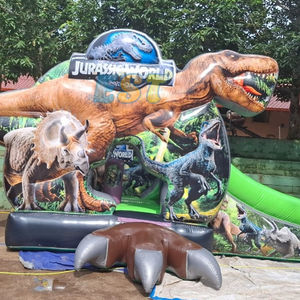 Château gonflable Jurassic World avec toboggan et piscine, château gonflable pour enfants, dinosaure, château gonflable pour sauter - Product Image 3