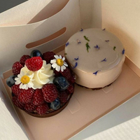 Vente en gros Boîte de boulangerie avec tiroir en papier kraft Boîte d'emballage pour pain gâteau biscuit sandwich pour le petit déjeuner