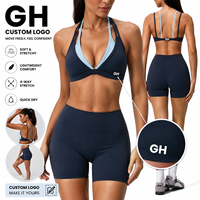 GH Ensemble deux pièces de vêtements de sport personnalisés pour femmes, pantalon de yoga à jambe large et taille haute, extensible, pour le fitness et la détente, fournisseur