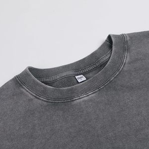 เสื้อสเวตเชิ้ตคอกลม FOXA รุ่นวินเทจ 350 กรัม ผ้าฝรั่งเศสเทอร์รี่ ยูนิเซ็กซ์ ป้องกันขนร่วง ผ้าฝ้าย แขนยาว - Product Image 3