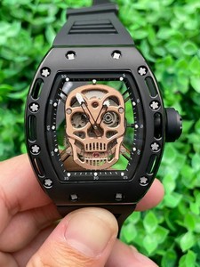 Montres mécaniques automatiques de sport pour hommes, modèle Super RM 52-01, squelette, crâne, mouvement automatique, saphir, sourire, prix de gros - Product Image 4