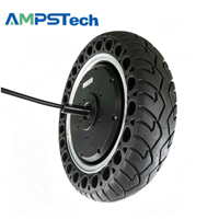 Moteur servo à moyeu étanche pour extérieur AMPSTech à arbre unique, 12 pouces, 48 V CC, 30 Nm, charge de 500 kg