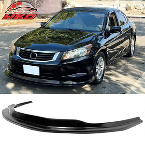 Compatible con Honda Accord 4 Puertas I4 2008-2010, Estilo MDA, Labio de Parachoques Delantero Sin Pintar, Negro - Product Image 1