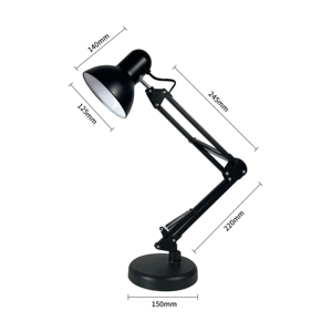 Lámpara de Mesa LED con Brazo Flexible y Clip Metálico, E27, Plateada, Plegable, <span class=keywords><strong>USB</strong></span>, para Escritorio, Oficina, Estudio, Buró - Product Image 4