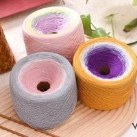 Fil à tricoter Cake 300g – Coton fantaisie dégradé, mohair long teint par segments pour châles féériques et robes de princesse tricotées à la main