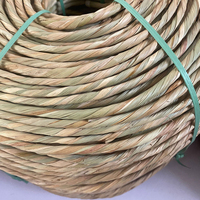 Corde en coton de couleur naturelle, corde en raphia, corde en écorce de maïs, tressage à cinq ou sept brins pour sacs, chapeaux, chaussures, artisanat