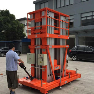 Plateforme élévatrice hydraulique verticale portable à deux mâts en aluminium, 100 kg, 4-18 m, directement <span class=keywords><strong>de</strong></span> l'usine, à vendre - Product Image 5