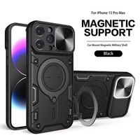 Funda para Tecno Camon 30S Pro 4G y para Infinix Zero 40 4G con Cubierta Trasera Deslizante para la Lente de la Cámara, Anillo Magnético y Soporte