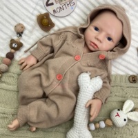 Poupée Reborn Fille en Silicone Réaliste de 18 Pouces, avec Fonction Boire et Peau Humide, Veines Visibles, Douce et Réaliste, Poupée Nouveau-né Sûre pour le Bain, Cadeau de Fêtes