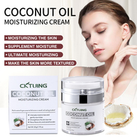 Crème hydratante pour le visage et les mains et les pieds à l'acide hyaluronique et au collagène, soin de la peau, adoucissante, huile de coco biologique