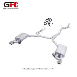 Échappement Catback <span class=keywords><strong>Sport</strong></span> Edition à Double Valve pour <span class=keywords><strong>Audi</strong></span> A4 2.0T en Acier Inoxydable 304, Configuration Double Silencieux, Qualité Professionnelle - Product Image 2