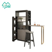 Meubles de maison de couleur noir, rangement élégant et pliable, Partition pour salon, armoire de Bar, 10 pièces