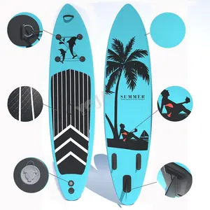 Blue big gonfiabile js board surf jet tavola da surf con bote paddle board sup per sport sub board disegni con pedale sup