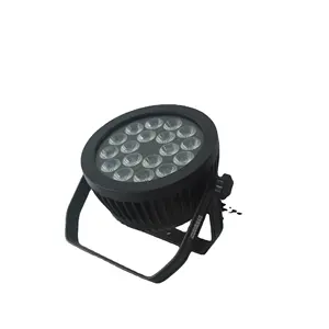 Lampu Par LED dapat dicuci, lampu Par, lampu Up 18*18W RGBWAUV 6 in 1 LED cahaya Par datar untuk pernikahan, pesta, disko