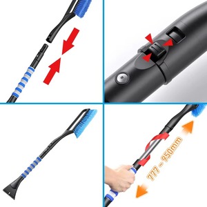 Đa Chức Năng De-Đóng Băng Mùa Đông Cửa Sổ Và Xe Tuyết Bàn Chải Băng <span class=keywords><strong>Scraper</strong></span> Rửa Xe Bàn Chải Với Tay Cầm Dài - Product Image 1