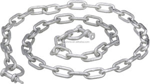 Cadena de Anclaje Galvanizada en Caliente DIN 766 BBB con Grillete de Bloqueo Antideslizante para Ancla de Barco - Product Image 2