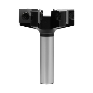 T-Shaped Six Blade Milling Cutter 1/2 In Arbor Woodworking CNC <b>Engraving</b> <b>Tool</b> With Detachable Insert Blades - Product Image 3