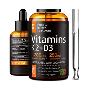 Поо, здоровая добавка, жидкий витамин D3 + K2, витамины капли для здоровья костей и иммунного повышения