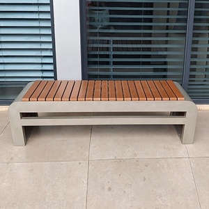 Houten Loungestoel - Comfortabele Lange Bank voor Binnen en Buiten - Moderne Rugloze Houten Bank - Product Image 4