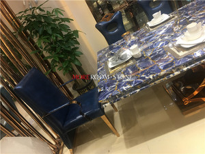 Muebles de Sala de Estar de Lujo, Mesa de Granito Azul Bahina con Piedras Semipreciosas en Dubái - Product Image 3