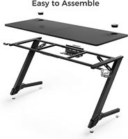 2023 noir Led Rgb Pc ordinateur Table de course bureau à domicile ordinateur bureau Pc mobilier moderne en forme de X ordinateur noir bureau de jeu