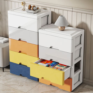 Gabinete de almacenamiento de ropa interior con marco hueco, armario de plástico para mesita de noche, armario para bebé - Product Image 4