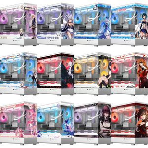 Boîtier <span class=keywords><strong>de</strong></span> PC <span class=keywords><strong>de</strong></span> jeu compact Hurricane Beast Puella <span class=keywords><strong>Magi</strong></span> Madoka Magica, MATX/ITX, panneau latéral en verre trempé, refroidissement par eau <span class=keywords><strong>de</strong></span> 360 mm - Product Image 5