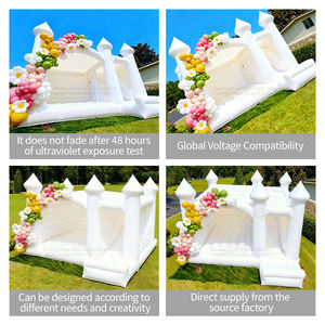 Château gonflable publicitaire commercial et résidentiel, multicolore, imperméable, avec ventilateur intégré, installation facile, toboggan de 12 pieds - Product Image 2