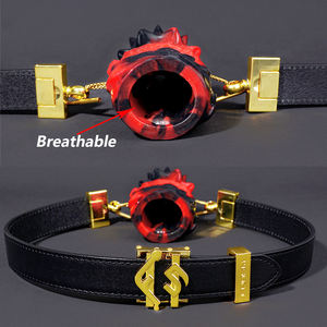 Nuevo líquido de silicona transpirable orquídea bola mordaza Bondage flor <span class=keywords><strong>boca</strong></span> abierta mordazas fijación Oral adultos juguetes sexuales para parejas juego BDSM - Product Image 2