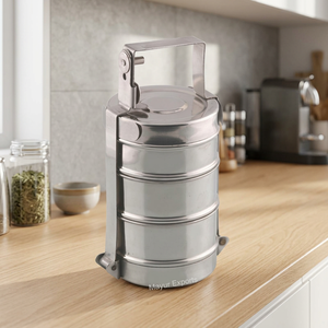 Durable Classic Stainless Steel Lightweight 5kg Adjustable Detachable Tiffin <b>Box</b> 1-3L Capacity Freshness Preservation Office - Product Image 4